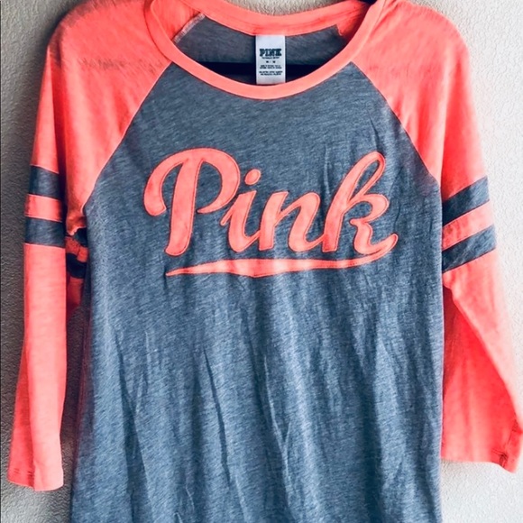 Oversized VS Pink Quarter Sleeve Top - Picture 2 of 5